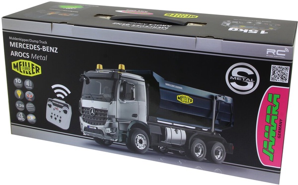 Camion Teledirigido Volquete Mercedes Benz Arocs 1:20 Metal Meiller 2,4GHz